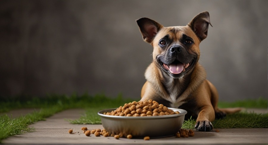 Grain-inclusive dry dog food blend