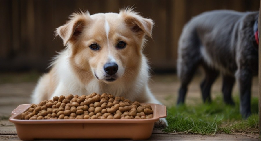 Grain-inclusive dry dog food blend