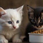 Kitten development cat food