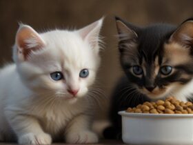 Kitten development cat food