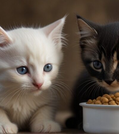 Kitten development cat food