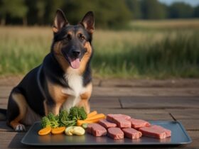 Grain-free raw meat dog food