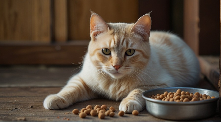 High-protein dry cat food