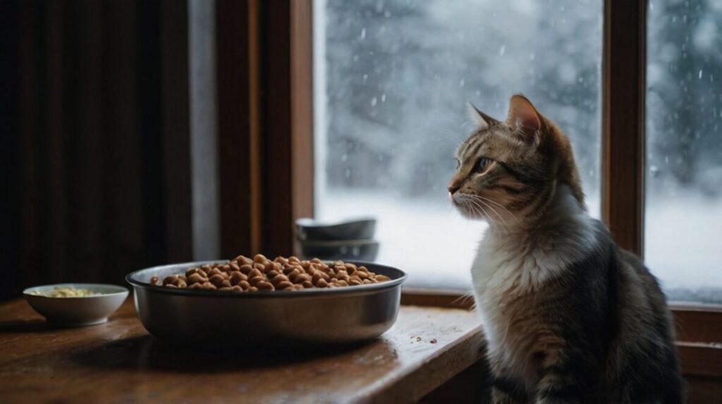 Comforting winter cat food meals