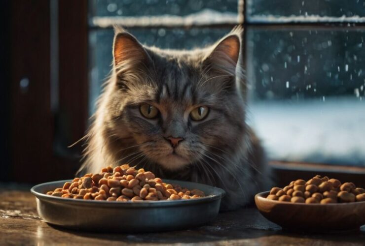 Comforting winter cat food meals