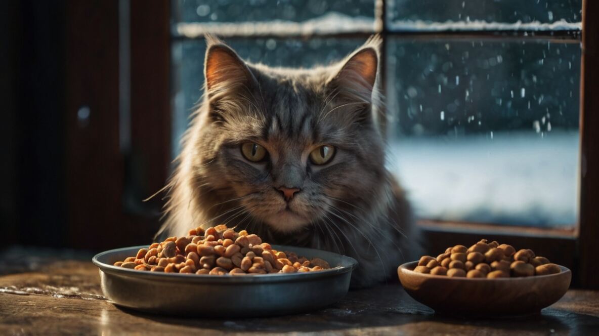 Comforting winter cat food meals